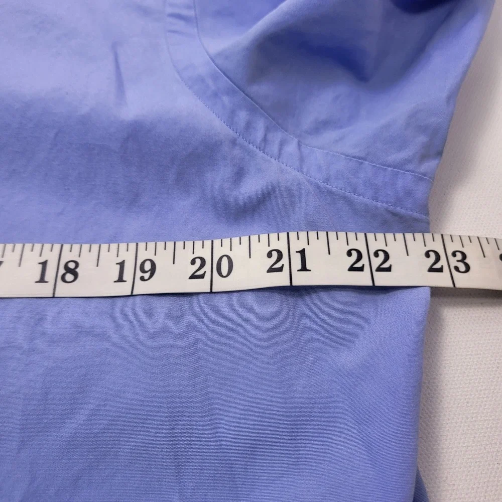 Ralph Lauren Custom Fit Dress Shirt Button Down Long Sleeve Blue Mens Large - Picture 7 of 8